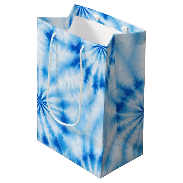 Blå cirklar Tie Dye (Framsidan Vinklad)