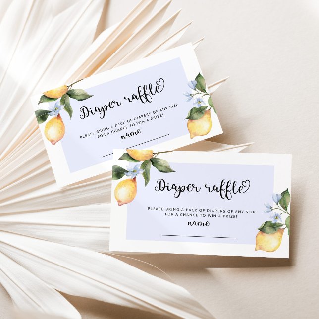 Blå citronblöjräff biljett tilläggskort (Skapare uppladdad)