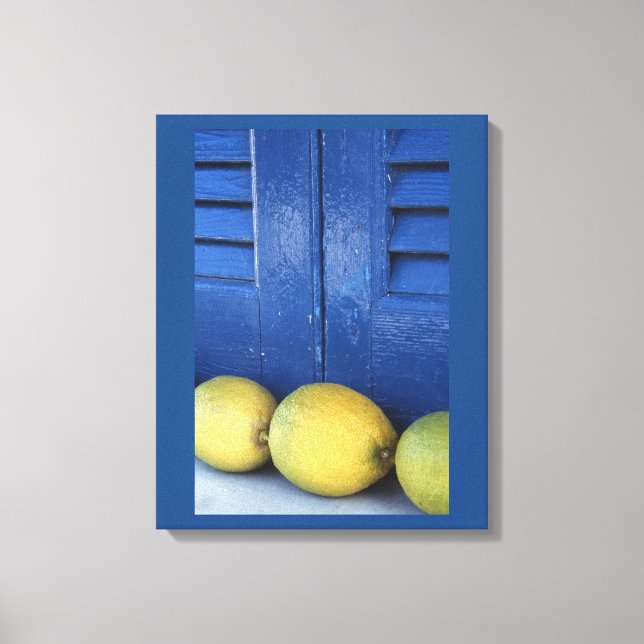 Blå citroner canvastryck (Framsida)