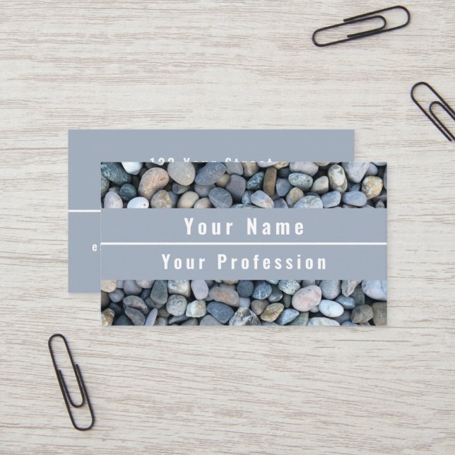 Blå Coola-ton Visitkort (Fram/Back In Situ)