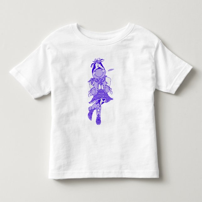 Blå Cow CowGirl T-shirt (Framsida)