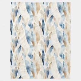 Blå Cream Sea Sand Ocean Serenity Fleecefilt