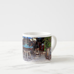 Blå cykel espressomugg
