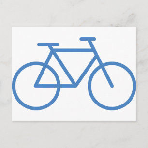 blå cykel ikon cykel cykel vykort