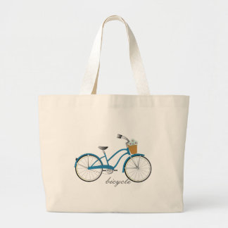 Blå cykel jumbo tygkasse