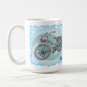 Blå cykel kaffemugg