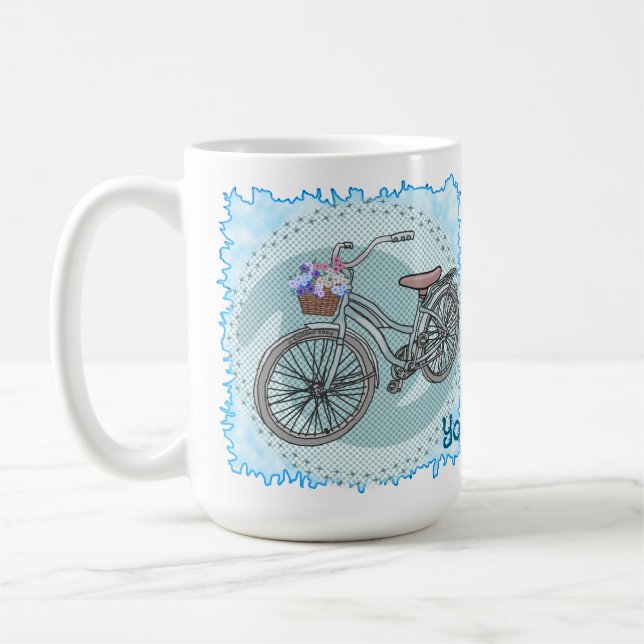 Blå cykel  kaffemugg (Vänster)
