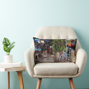 Blå cykel lumbarkudde