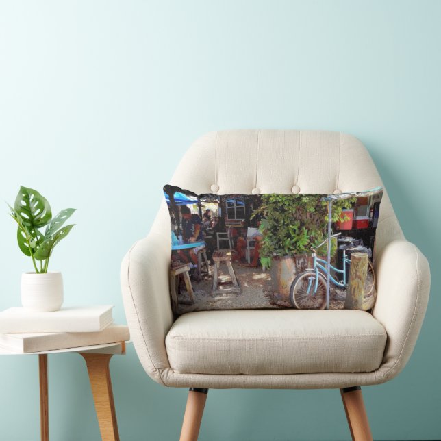 Blå cykel lumbarkudde (Stol)