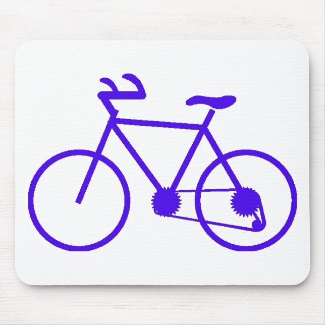 Blå cykel musmatta specialdesignad (Framsidan)