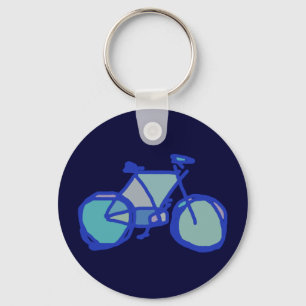 blå cykel nyckelring