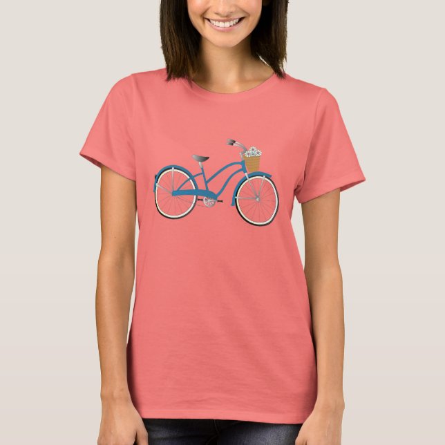 Blå cykel t shirt (Framsida)