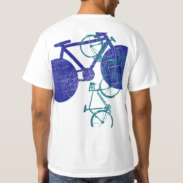 blå cykel tee shirt (Baksida)