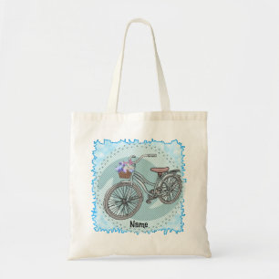 Blå cykel tygkasse