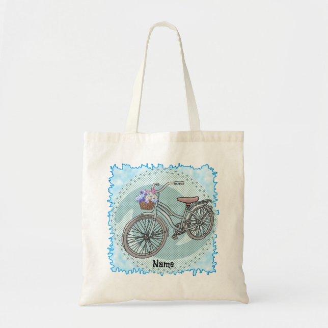 Blå cykel  tygkasse (Framsidan)