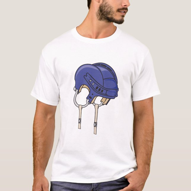 blå cykelhjälm t-shirt (Framsida)