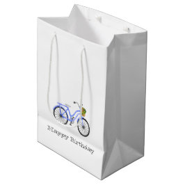 Blå cykelns Grattis på födelsedagen-blomma Basket-
