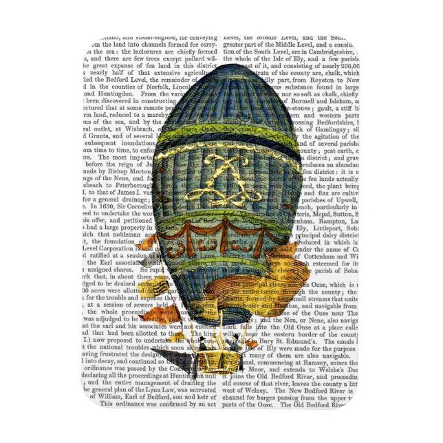 Blå cylindrisk Luftballong Magnet (Vertikal)