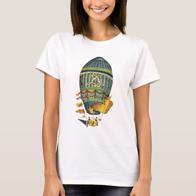 Blå cylindrisk Luftballong T-shirt (Framsida)