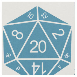 Blå D20-diskstruktur Tyg