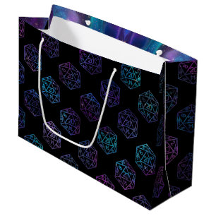 Blå D20 Mönster   RPG Fantasy Tabletop Gamer Dice