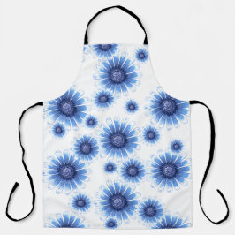 Blå Daisy Apron