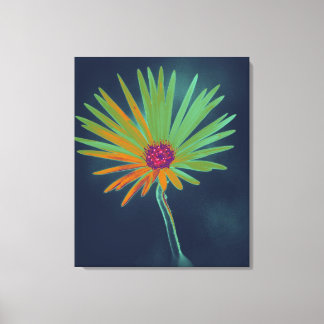 Blå Daisy blomma Canvastryck