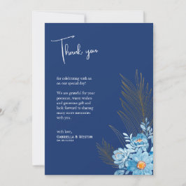 Blå Daisy Blommor - tack för Bröllop