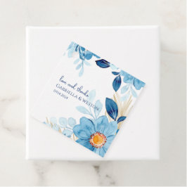 Blå Daisy Flowers Gift Märkre Gåvor Etiketter