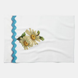 Blå Daisy Kökshandduk