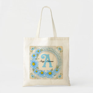 Blå Daisy-monogram Tygkasse