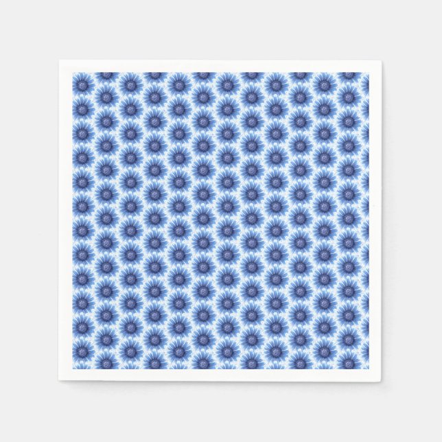 Blå Daisy Napkin - allt över utskrift Pappersservett (Framsidan)