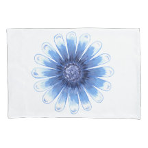 Blå Daisy Pillowcase