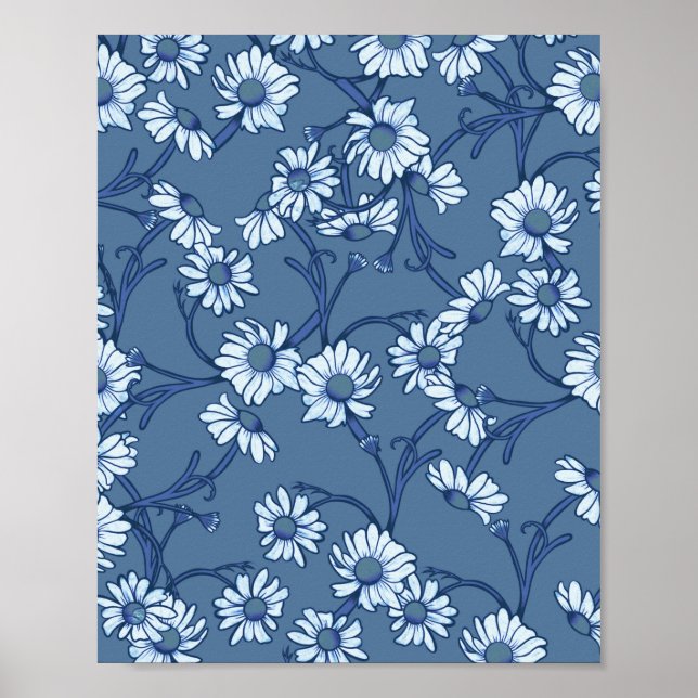 Blå Daisy Poster (Framsidan)