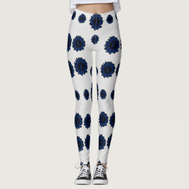 Blå Daisy...RA Leggings