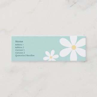 Blå Daisy - Smala Mini Visitkort