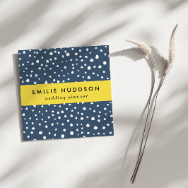 Blå Dalmatiska prickar, Dalmatiska prickar, pricka Fyrkantigt Visitkort