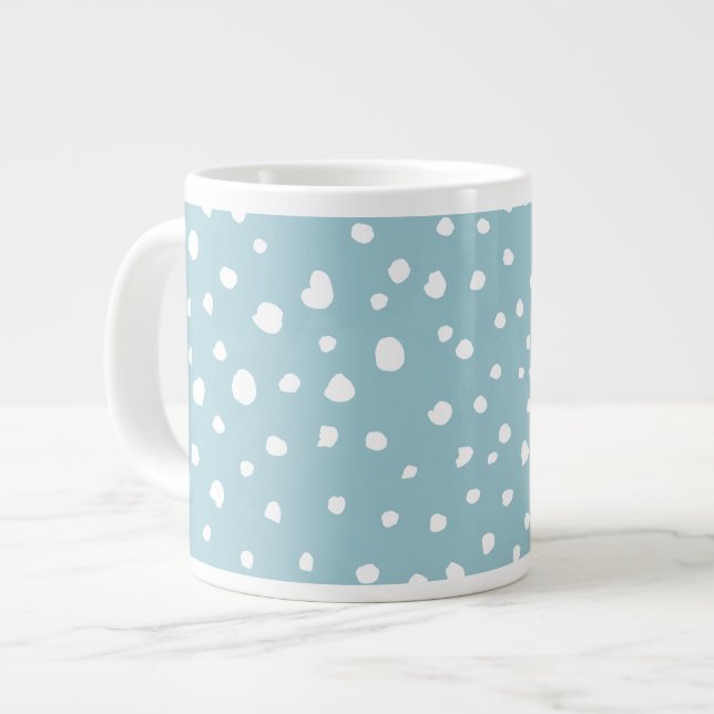 Blå Dalmatiska prickar, Dalmatiska prickar, pricka Jumbo Mugg (Framsida vänster)