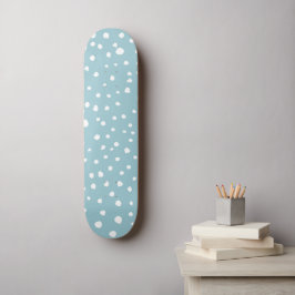Blå Dalmatiska prickar, Dalmatiska prickar, pricka Mini Skateboard Bräda 18,5 Cm