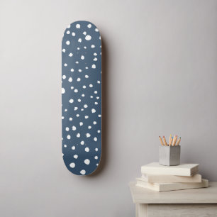 Blå Dalmatiska prickar, Dalmatiska prickar, pricka Mini Skateboard Bräda 18,5 Cm