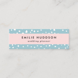 Blå Dalmatiska prickar, Dalmatiska prickar, pricka Mini Visitkort