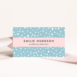 Blå Dalmatiska prickar, Dalmatiska prickar, pricka Visitkort