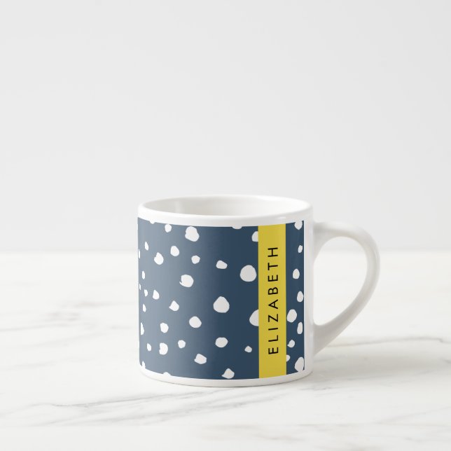 Blå Dalmatiska prickar, prickar, prickade, ditt na Espressomugg (Höger)