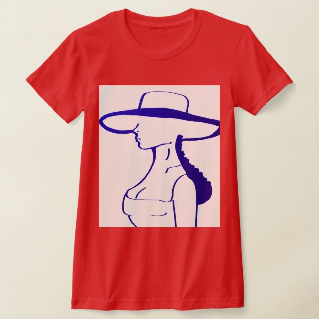 Blå damen t shirt (Laydown)