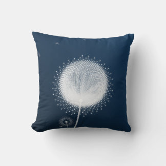 Blå Dandelion Fluff Dekorativ Kudd Kudde
