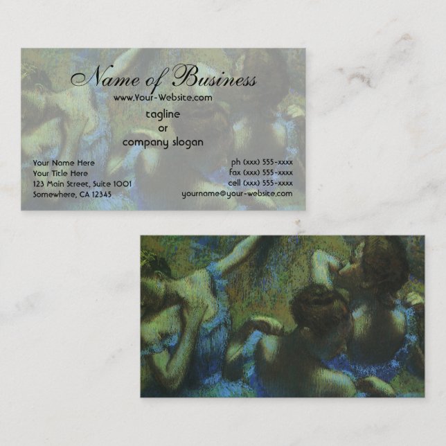 Blå dansare av Edgar Degas Visitkort (Fram/baksida)