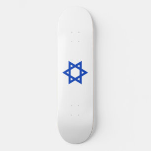 Blå Davidstjärna Mini Skateboard Bräda 18,7 Cm
