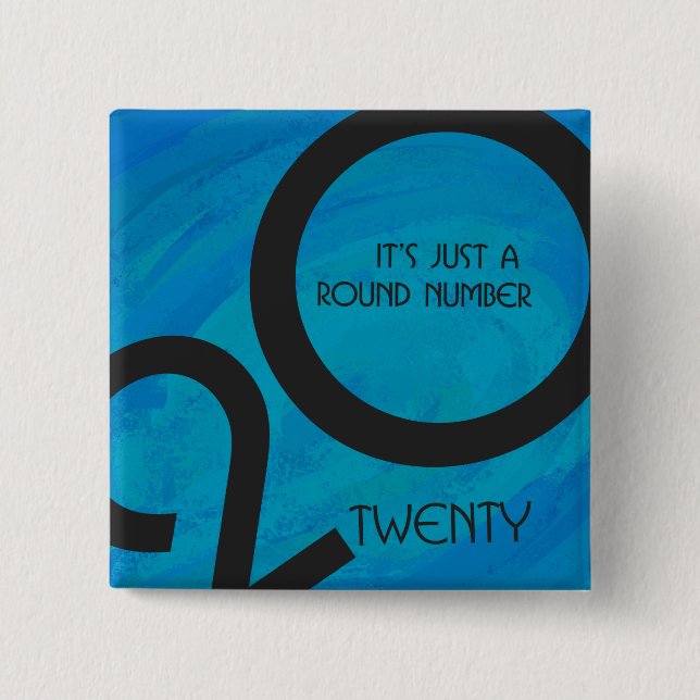 Blå decenniets födelsedag knapp (Framsida)
