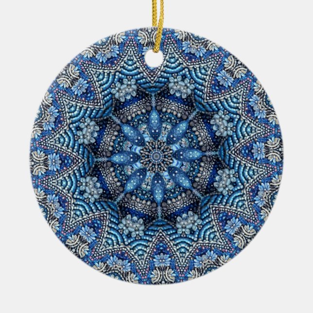 Blå dekorativ dekorativ dekorativ ornament (Framsidan)