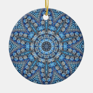 Blå dekorativ dekorativ dekorativ ornament